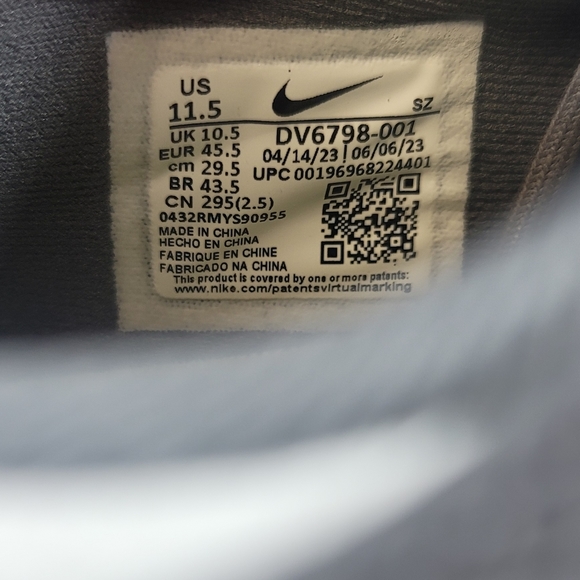 Mens Size 11.5 Nike Air Zoom Victory Tour 3 Iron Grey Golf Shoes DV6798-001 NEW - Picture 12 of 12